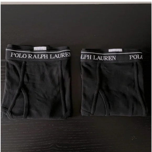 2 pc POLO Ralph Lauren Men Briefs Black Size:46 - Picture 4 of 7